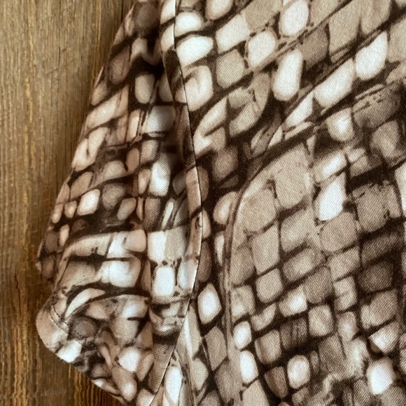 Dana Buchman blouse brown and white Large - Picture 2 of 9